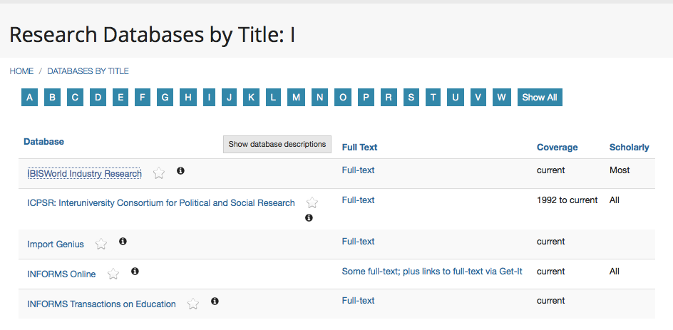 image of searching for IBISWorld in the databases by title page image of searching for IBISWorld in the databases by title page